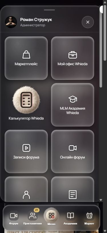 Big Money Club: мобильный интерфейс