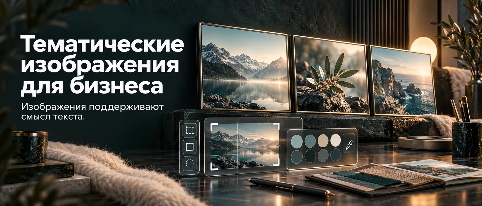 Иллюстрация услуги «Тематические изображения для бизнеса». Изображения поддерживают смысл текста.