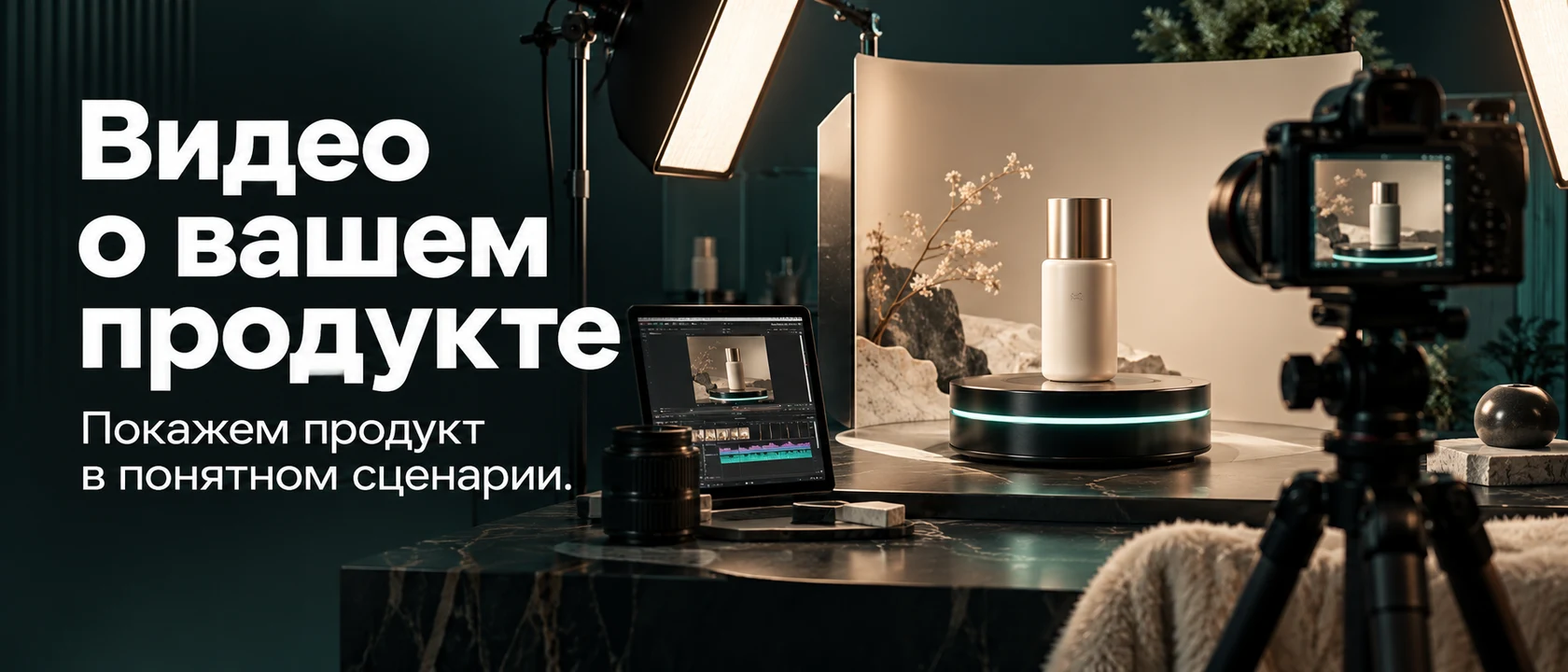 Иллюстрация услуги «Видео о вашем продукте». Покажем продукт в понятном сценарии.